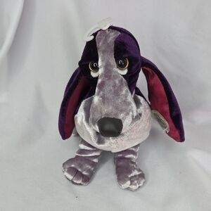 Applause Hush Puppies Dog Bean Bag Plush Velvet Edition 6" Basett Hound